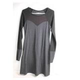 Laura Hlavac Gray and Black Long Sleeve Dress Size XS