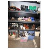 Mixed Lot of Handbags, Shoes, and Nail Drill Machine