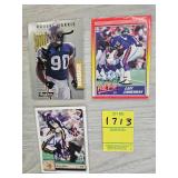 3 MINNESOTA VIKINGS AUTOGRAPH CARDS