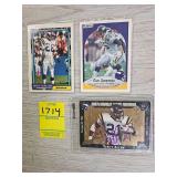 3 MN VIKINGS AUTOGRAPH CARDS