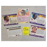 MN VIKINGS AUTOGRAPH CARDS X 5