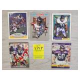 MN VIKINGS AUTOGRAPH CARDS X 5