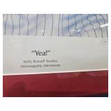 KIRBY PUCKETT ARTIST SIGNED PRINT "YEA!"