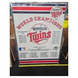 MN TWINS 1987 WORLD CHAMPION FRAMED