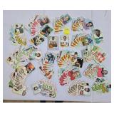 1976 TOPPS PARTIAL "MYSTERY" SET- AHMAD RASHAD SIGNED