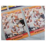 BIG LOT OF 32 SIGNED FOOTBALL CARDS