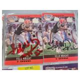 BIG LOT OF 32 SIGNED FOOTBALL CARDS