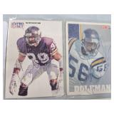 EIGHT SIGNED FOOTBALL CARDS