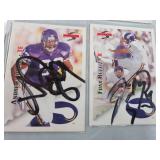 EIGHT SIGNED FOOTBALL CARDS