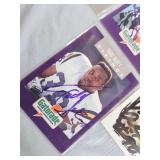 EIGHT SIGNED FOOTBALL CARDS