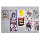 EIGHT SIGNED FOOTBALL CARDS