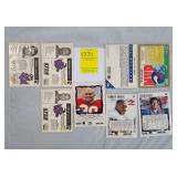 EIGHT SIGNED FOOTBALL CARDS