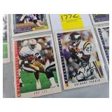 EIGHT SIGNED FOOTBALL CARDS