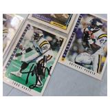 EIGHT SIGNED FOOTBALL CARDS