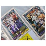 EIGHT SIGNED FOOTBALL CARDS