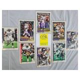EIGHT SIGNED FOOTBALL CARDS