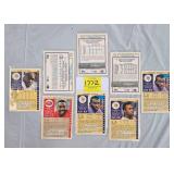 EIGHT SIGNED FOOTBALL CARDS