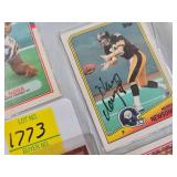SIX SIGNED FOOTBALL CARDS