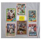 SIX SIGNED FOOTBALL CARDS
