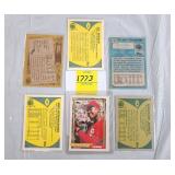 SIX SIGNED FOOTBALL CARDS