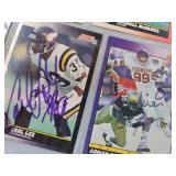TWELVE SIGNED FOOTBALL CARDS SCORE 91