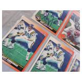 TWELVE SIGNED FOOTBALL CARDS SCORE 91