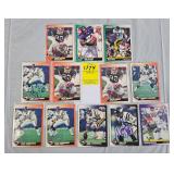 TWELVE SIGNED FOOTBALL CARDS SCORE 91