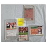 FOUR SPECIAL SIGNED FOOTBALL CARDS