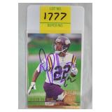 DAVID PALMER SIGNED MN VIKINGS ROOKIE CARD