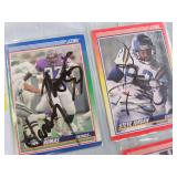 SEVEN SCORE 1990 SIGNED FOOTBALL CARDS