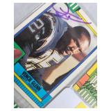 SEVEN 1990 TOPPS SIGNED FOOTBALL CARDS