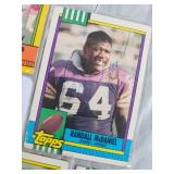 SEVEN 1990 TOPPS SIGNED FOOTBALL CARDS