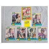 SEVEN 1990 TOPPS SIGNED FOOTBALL CARDS