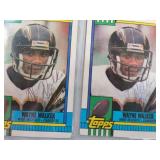 EIGHT TOPPS 1990 SIGNED FOOTBALL CARDS