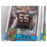 EIGHT TOPPS 1990 SIGNED FOOTBALL CARDS