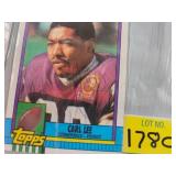 EIGHT TOPPS 1990 SIGNED FOOTBALL CARDS