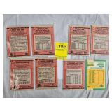 EIGHT TOPPS 1990 SIGNED FOOTBALL CARDS