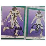 TEN FLEER MN VIKINGS SIGNED CARDS