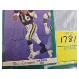 TEN FLEER MN VIKINGS SIGNED CARDS