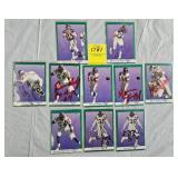 TEN FLEER MN VIKINGS SIGNED CARDS