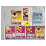 SEVEN SIGNED FOOTBALL CARDS