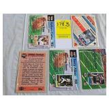 FIVE SIGNED FOOTBALL CARDS