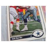 EIGHTF 1991 UPPER DECK SIGNED FOOTBALL CARDS