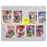 EIGHTF 1991 UPPER DECK SIGNED FOOTBALL CARDS