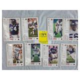 EIGHTF 1991 UPPER DECK SIGNED FOOTBALL CARDS