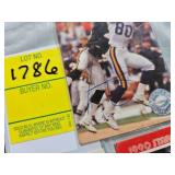 FIVE SIGNED FOOTBALL CARDS