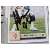 FIVE SIGNED MN VIKINGS FOOTBALL CARDS