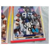 NINE SIGNED MN VIKINGS FOOTBALL CARDS