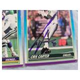 NINE SIGNED MN VIKINGS FOOTBALL CARDS
