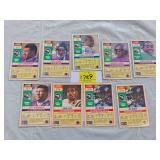 NINE SIGNED MN VIKINGS FOOTBALL CARDS